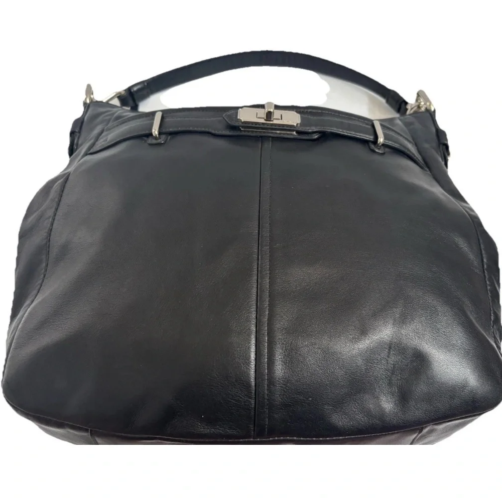 Coach Handbag ShoulderBag 17816 Black Leather Satchel